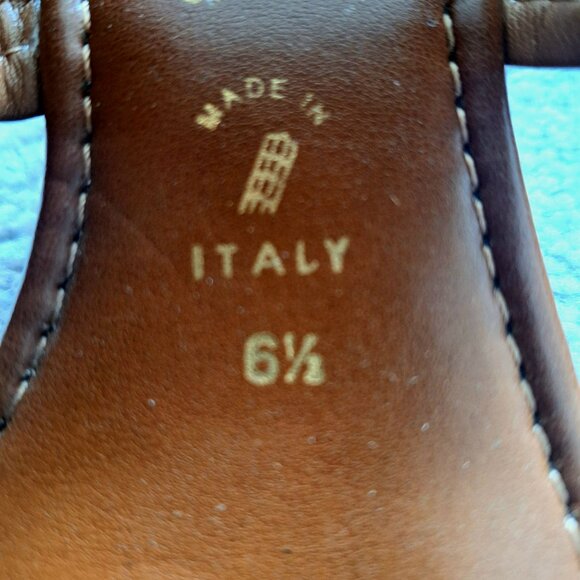 Tan Braided Ankle Strap Sandals – Size 6.5 – Minimalist Summer Sandals - Picture 4 of 4